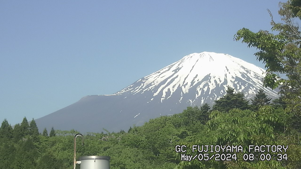 今日の富士山：1日前 AM08:00