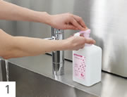 石けんと流水による手洗い1