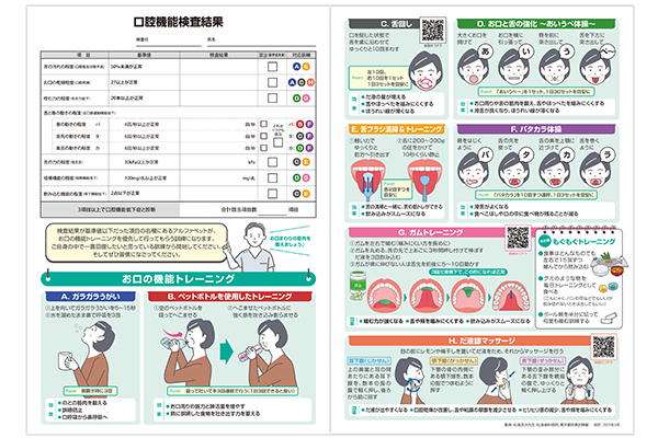 口腔機能検査結果フォーマット